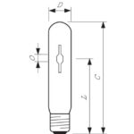 Lampe iodures métalliques E27 70W 2800K 7500lm, finition blanc, vue complémentaire 1