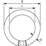 Tube fluorescent circulaire TL-E 40W G10Q 4000K 3200lm, finition blanc, vue complémentaire 1