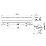 Réglette LED 600 mm 11-17W, finition Blanc sécurité (RAL 9003), vue complémentaire 6