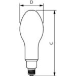 Ampoule LED HPL E27 36W 4000K 6000lm, finition blanc, vue complémentaire 1