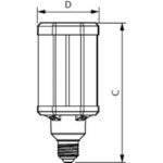 Lampe LED HPL E27 42W 3000K 5700lm TrueForce, finition blanc, vue complémentaire 1