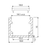 Profilé aluminium LED anodisé satiné 2 m 15 mm 46291350 – Image 2