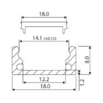 Profilé aluminium LED 3 m blanc mat 8 mm 46291334 – Image 2
