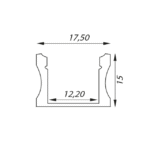 Profilé aluminium pour ruban LED 15 mm 2 m 46291120 – Image 2