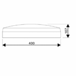 Plafonnier LED rond D400 IP44 avec détecteur, configuration visible, vue complémentaire 1