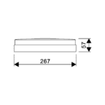 Plafonnier LED Ø267 9W IP44 IK10 dimmable, finition Blanc, vue complémentaire 1