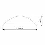 Plafonnier LED rond 11W 3000K D280 mm IP20, finition Blanc, vue complémentaire 1