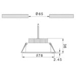 6W argent 110° 4000K encastré - 42145201