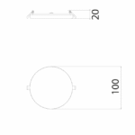Spot LED encastrable rond 8W 3000K Ø100 mm, 220-240 V, vue complémentaire 1