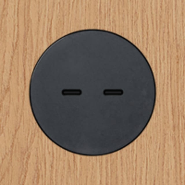 ROND - rond USB-C 2x (30W) multifit small trim black ano - 8880-2455