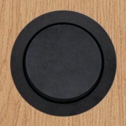 ROND - rond interrupteur unipolaire multifit small trim black alu - 8880-2325