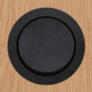 Interrupteur unipolaire noir alu Multifit, configuration visible