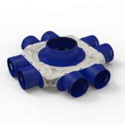 Easyflex plenum coudé Ø160 8xØ90 - 27601, configuration visible