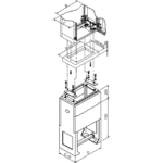Appareil de couplage pour plinthe 900 mm, configuration visible, vue complémentaire 2