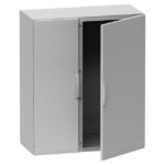 Boîtier au sol polyester étanche IP65 1250x1000x320, finition gris, vue complémentaire 1
