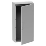 Boîtier au sol polyester toit ouvrant IP44 1000x750x320, finition gris, vue complémentaire 1