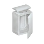 Boîtier au sol polyester toit ouvrant IP44 1000x750x320, finition gris, vue complémentaire 2