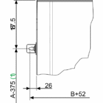 Pattes de fixation murale pour armoire PLA PLAT NSYFMPLA – Image 2