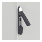 Poignée ergonomique à vis pour insert et barillet, configuration visible, vue complémentaire 1