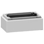Plinthe polyester renforcé boîtier, finition gris, vue complémentaire 3