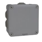 Boîte de dérivation étanche IP55 105x105x55, finition gris, vue complémentaire 1