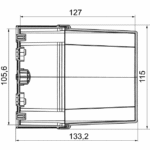 Boîtier industriel ABS étanche 116x116x62 mm, finition gris, vue complémentaire 3