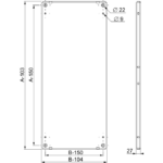 Châssis plein galvanisé 1800 x 1600 mm NSYMP1816 – Image 5