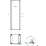 Châssis 19 pouces fixe 42U pour armoire NSYRCK42 – Image 2