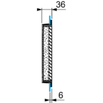 Grille de sortie ventilée 125x125 mm avec filtre NSYCAG125LPF – Image 4