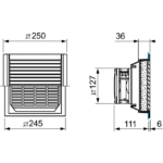 Grille de sortie plastique 291 x 291 mm NSYCAG291LPF – Image 3