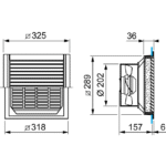 Grille de sortie plastique 291 x 291 mm NSYCAG291LPF – Image 4