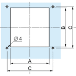 Grille de ventilation métallique 170x190 mm NSYCAG170X190LM – Image 2