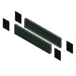 Trappes latérales pour socle SM-SF 100x500 mm, finition gris, vue complémentaire 1