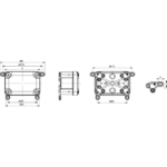 Pattes de fixation murale pour coffret plastique NSYAEFTB, configuration visible, vue complémentaire 2