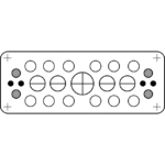 Membrane passe-câbles FL21 T25 pour boîtier NSYAECPFLT25 – Image 2