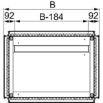 Plaque passe-câbles 2 parties 600 x 400 mm NSYEC641 – Image 2