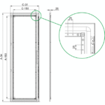 Porte pleine Spacial SF SM 1800 x 600 mm NSYSFD186 – Image 5