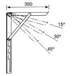 Tablette porte pliante pour armoire 600 mm NSYSDT6 – Image 5