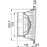 Ventilateur axial avec filtre 24 V CC IP54, finition gris, vue complémentaire 7