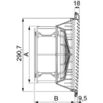 Ventilateur axial armoire électrique 560 m3/h 230V IP54, finition gris, vue complémentaire 10