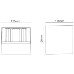 Applique murale LED noir intérieur extérieur 3000K 8W, configuration visible, vue complémentaire 2