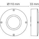 Plafonnier LED graphite 4W 3000K, IP65, vue complémentaire 1
