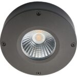 Plafonnier LED graphite 4W 3000K, configuration visible