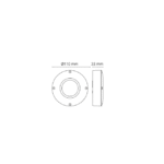 Plafonnier LED graphite 4W 3000K, IP65, vue complémentaire 2