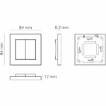 Interrupteur sans fil Zigbee pour système, finition blanc, vue complémentaire 1