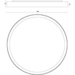 Plafonnier LED rond noir 36 W 3000 K, IP20, vue complémentaire 1