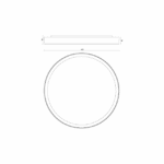 Plafonnier LED rond noir 36 W 3000 K, IP20, vue complémentaire 2