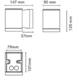 Applique murale LED graphite extérieur IP54 GU10 633687 – Image 2