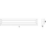 Plafonnier LED EcoLine 1600 blanc 3000K, IP20, vue complémentaire 1
