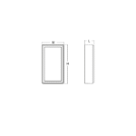 Applique murale LED noir 3000K, dimensions 240 x 150 x 77 mm, vue complémentaire 2